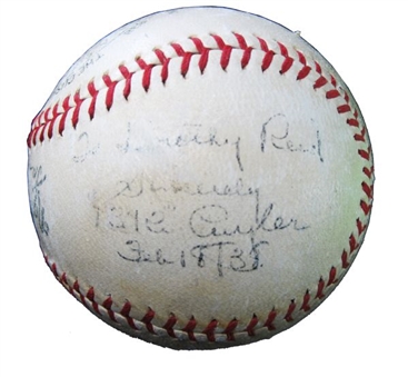 1938 KiKi Cuyler Signed Ball